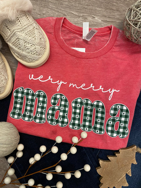 Very Merry Mama Burnout Tee