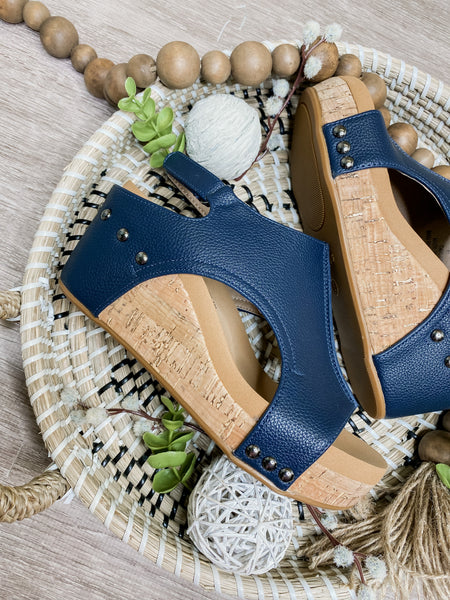 Carly Wedge in Navy