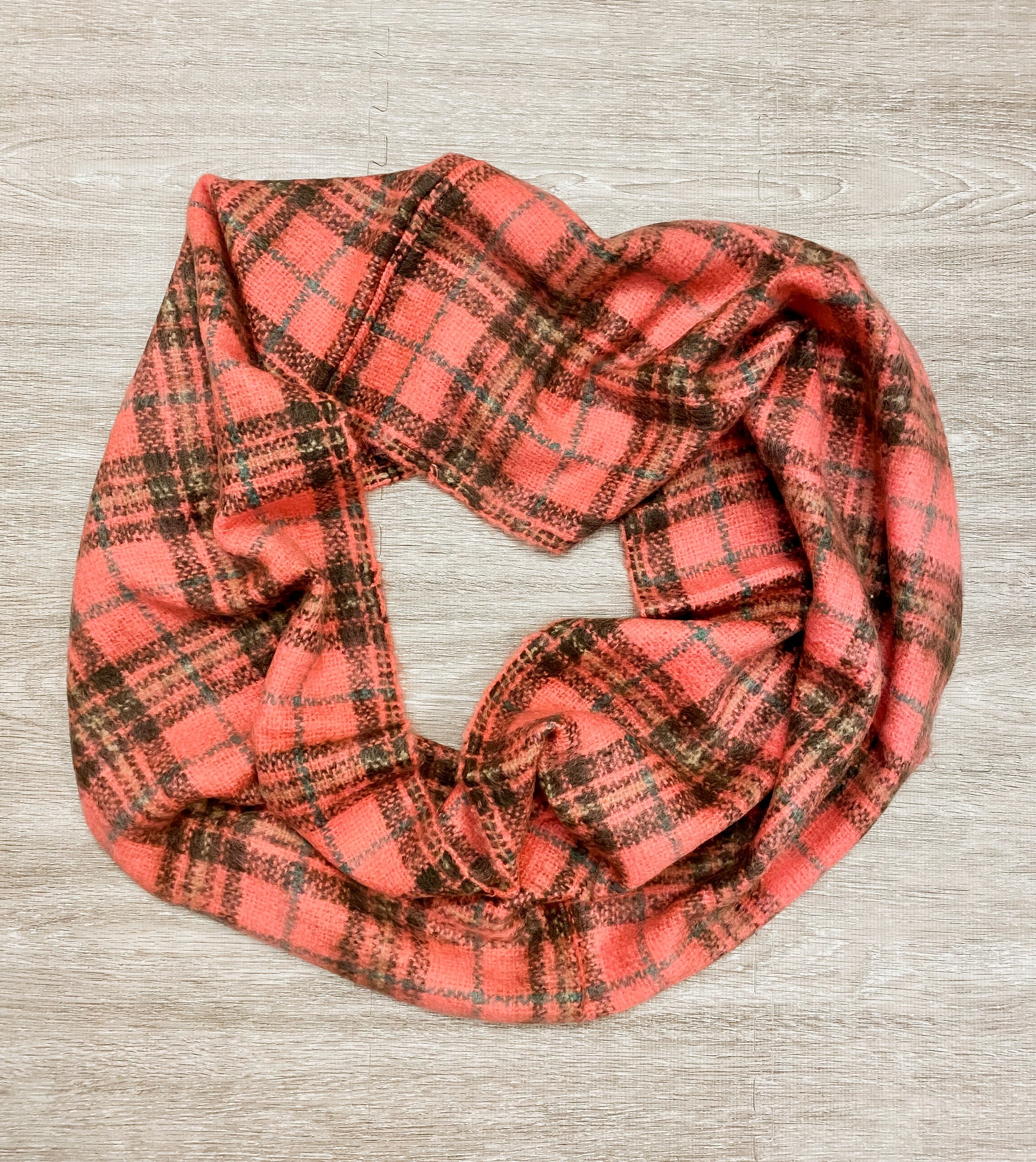 Pink Plaid Scarf