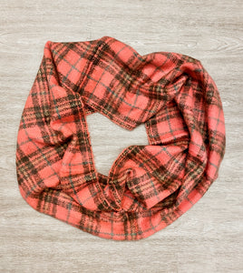 Pink Plaid Scarf