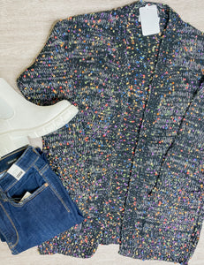 Black Confetti Cardigan