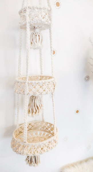 Three Tier Macrame Hanging Baskets