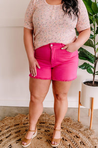 Judy Blue Hot Pink Summer Shorts