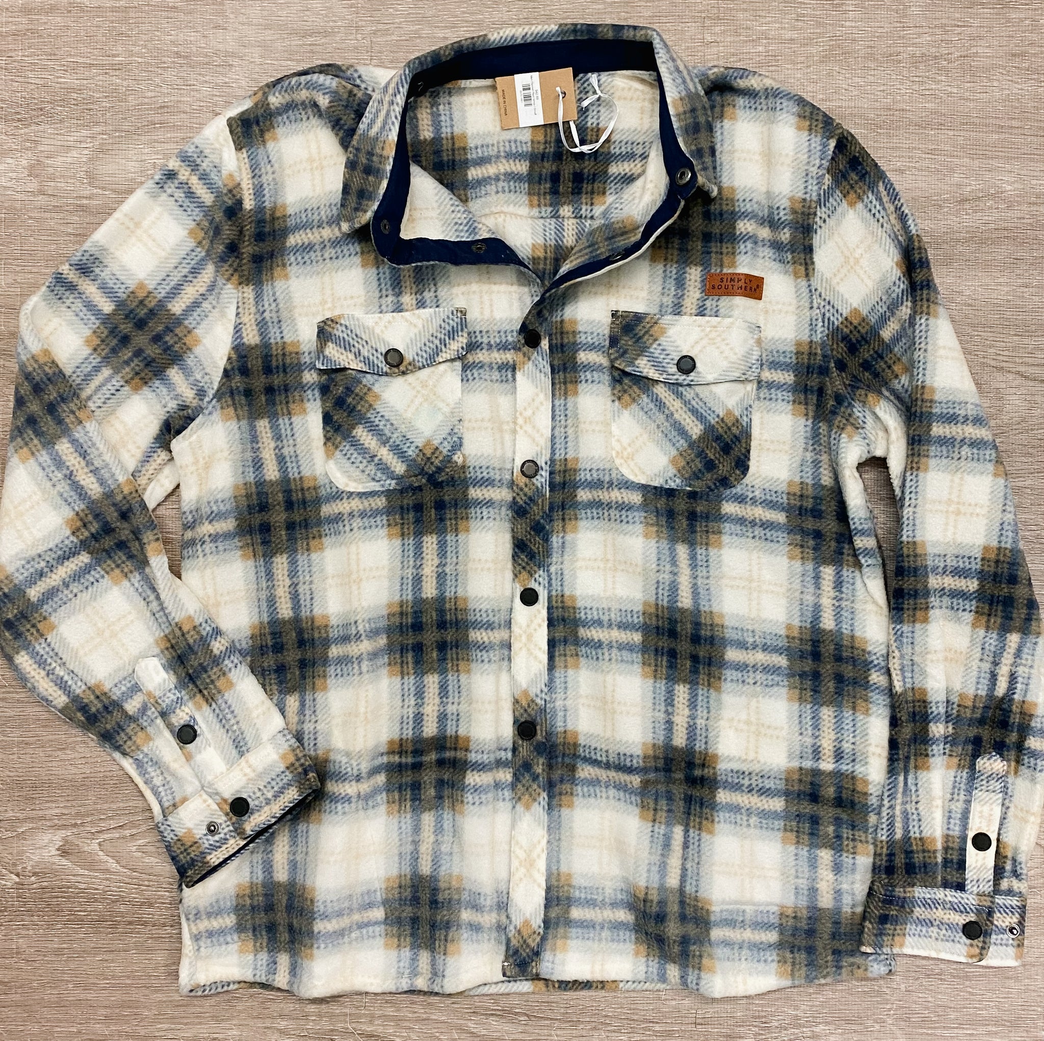 Men Flannel Plaid White