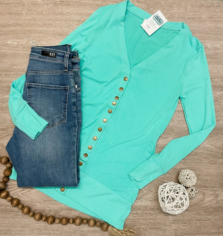 Basic Button Spring Cardigan