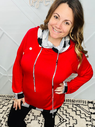 Hoodie Buffalo Plaid Tunic