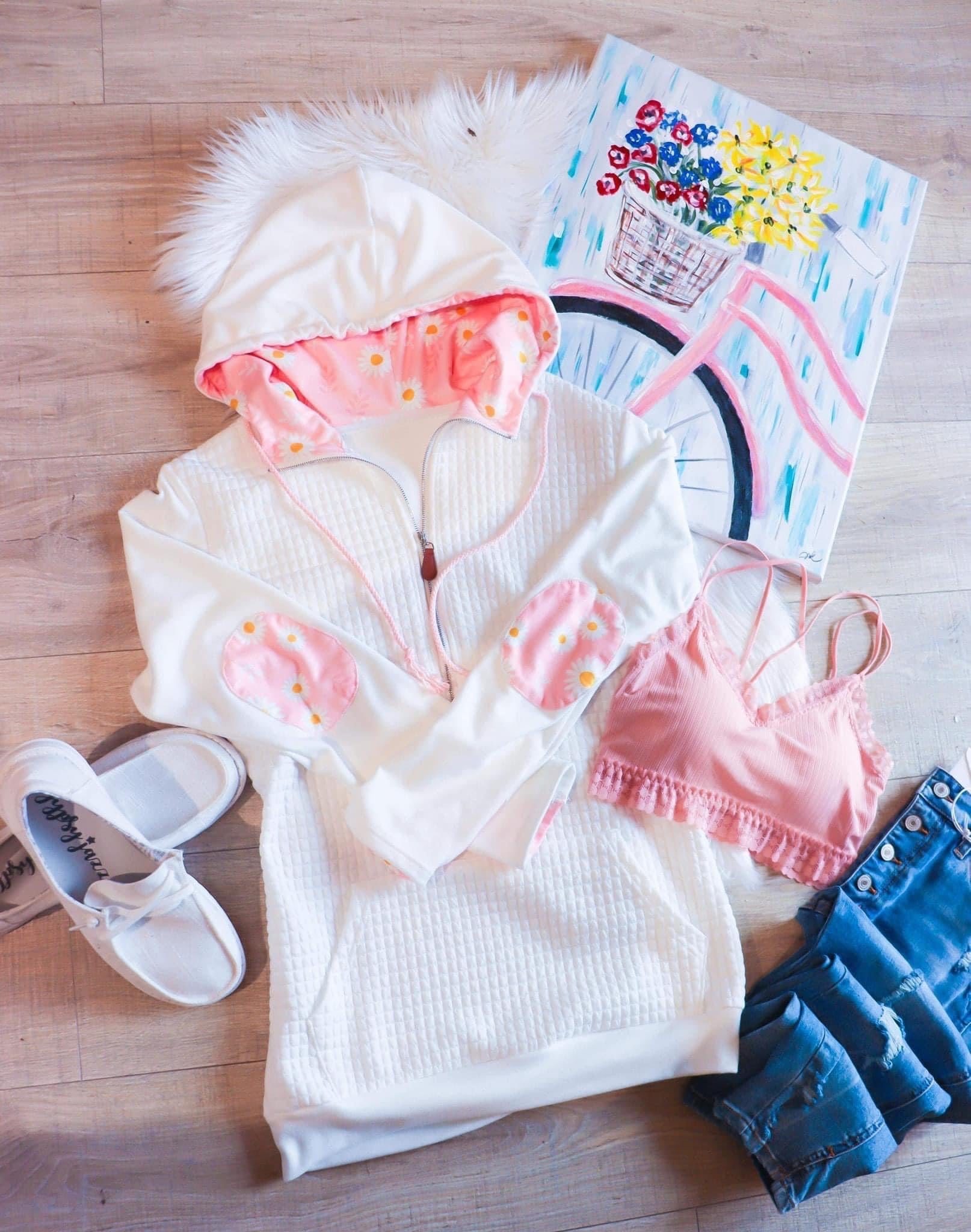 Spring Daisies Half Zip
