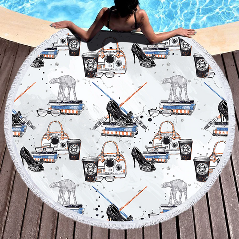 Chic Space Wars Beach Towel