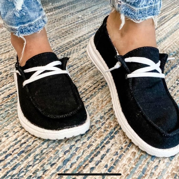 Holly Boat Shoe Black