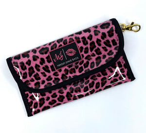 LIVE BOX- Pink Patent Leopard Sunglass Case