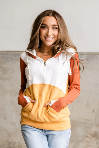 Ampersand Ave Sunny Orange Half Zip