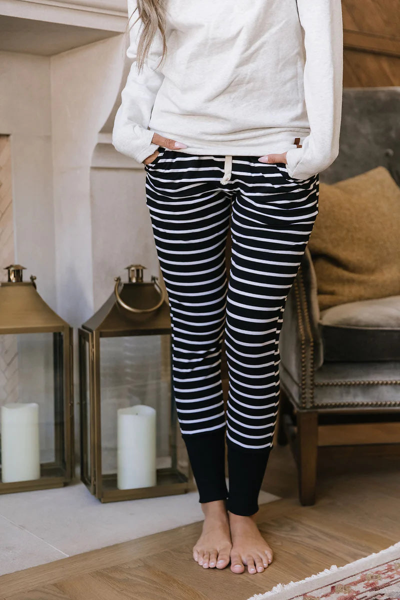 Ampersand Ave Black Stripe Jogger